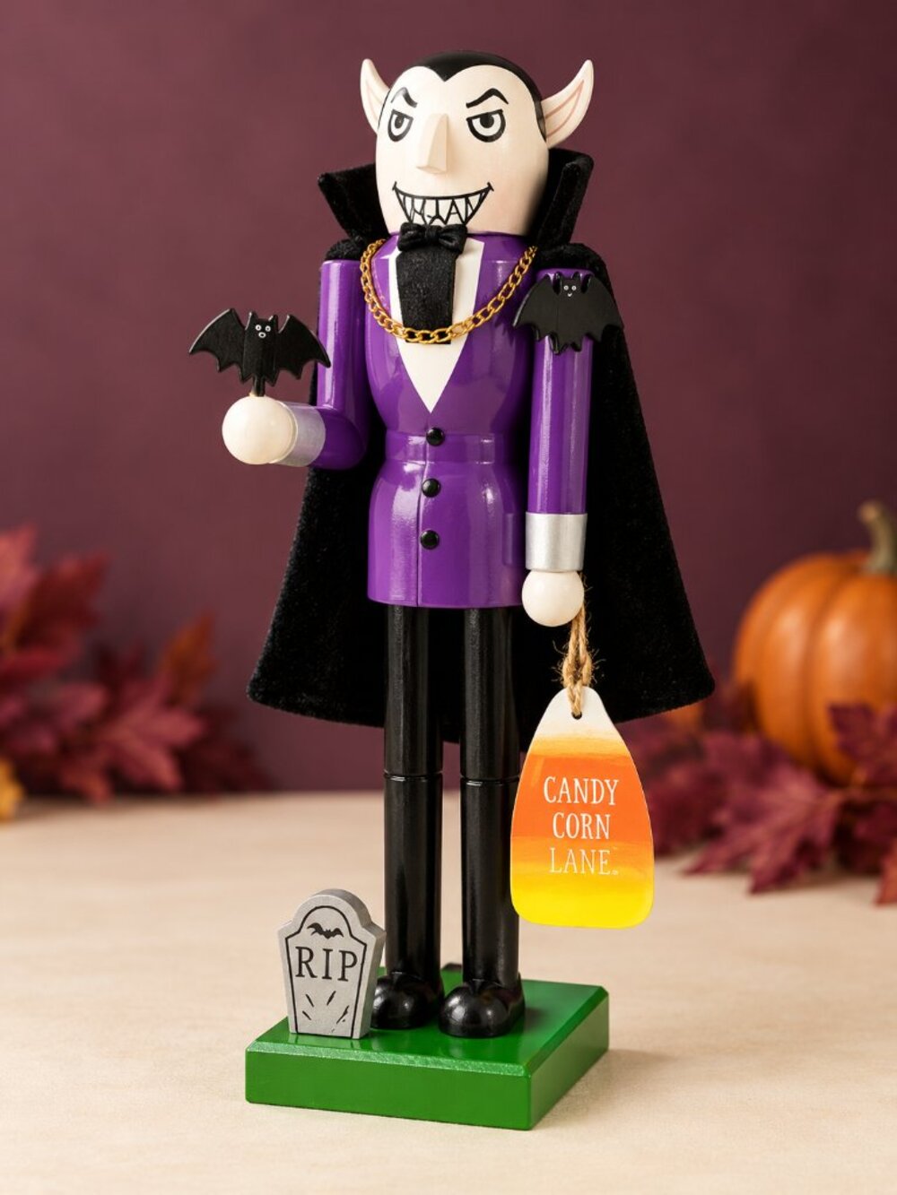 Candy Corn Lane Dracula Nutcracker Halloween Vampire Decor 14 Inch NWT